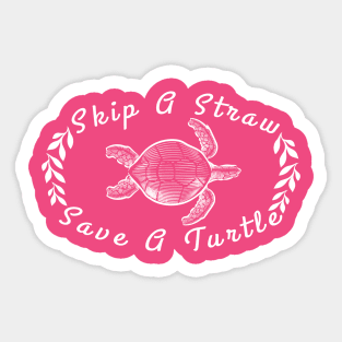 Skip a straw save a Turtle, ocean shirt,  turtle gift,  turtle gifts, turtle birthday, sea turtle gifts, turtle tee, sea turtle tee, Sticker